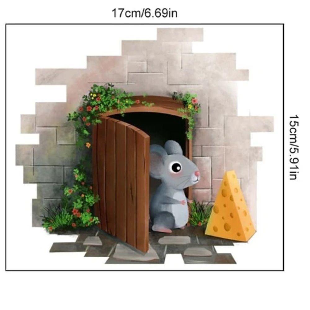Mouse House Sticker for Walls & Stairs - Picture 3 of 5